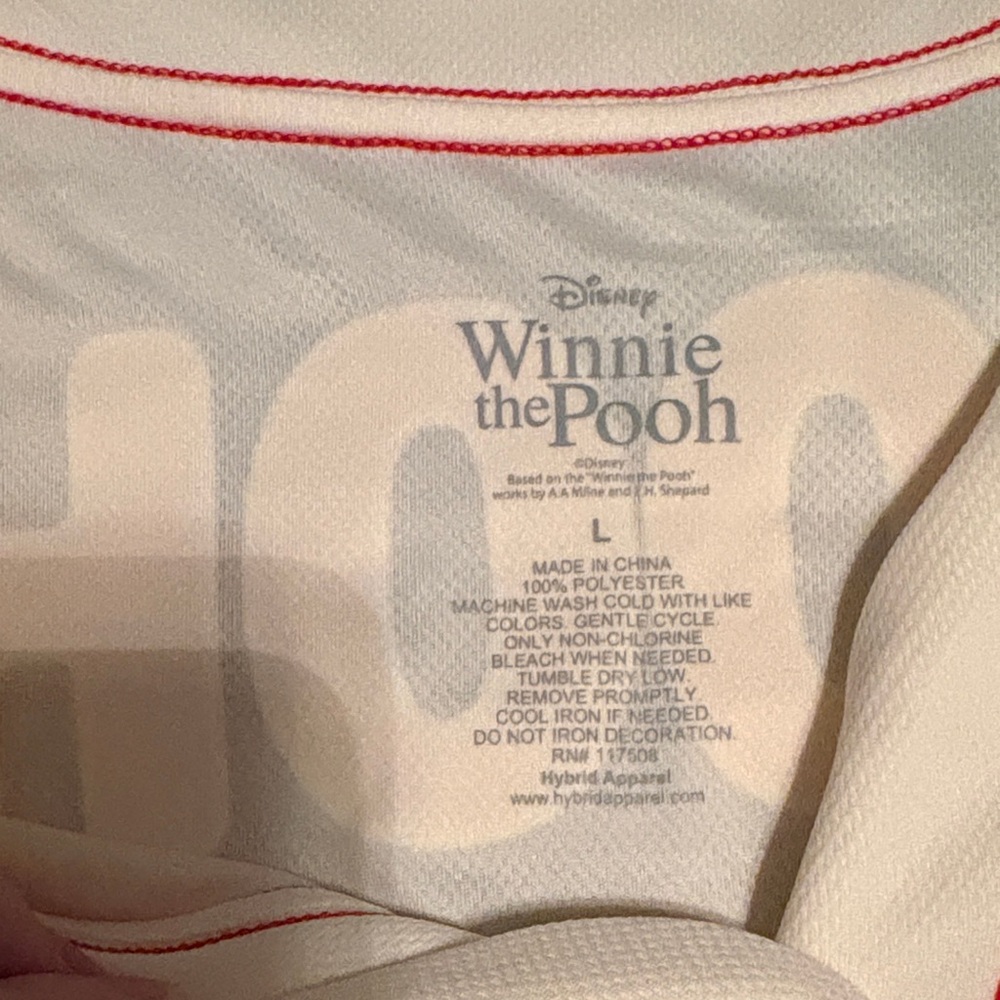 Disney Cream Pooh Baseball Shirt with Red Trim - Picture 5 of 7